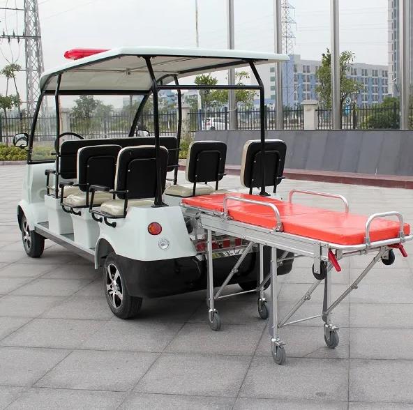 Electric Ambulance Cart and a Traditional Ambulance