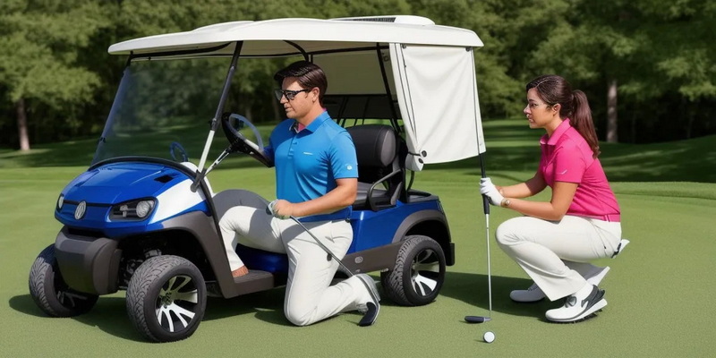 Electric Golf Cart_with two people